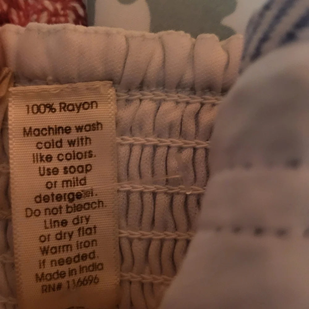 JAPNA Jumper Jumpsuit Blue/White Palazzo Wide Leg Smocked Stripe Lined Rayon - Picture 9 of 9